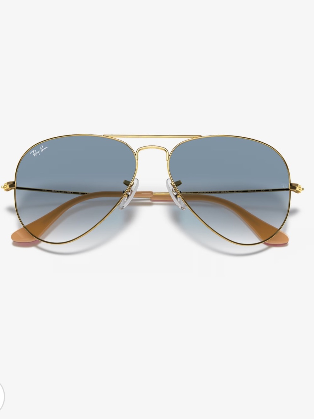 Ray-Ban Blue Gradient Lenses with Gold Aviator Frame - Picture 5 of 8